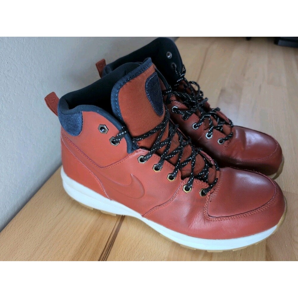 Nike Manoa Leather Hiking Boots DC8892-800 Rugged Orange Men's Size 11.5